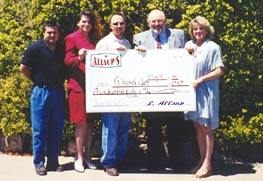 Allsups presents a $250 check to David Jett