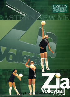 2004 ENMU Volleyball Media Guide Cover